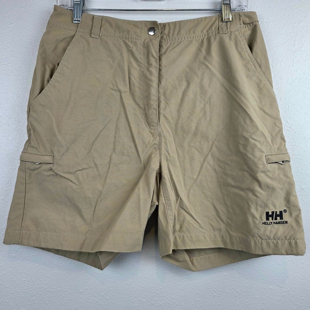 Helly Hansen Boys Hiking Shorts Tan Khaki Nylon Cargo Tech Size 12